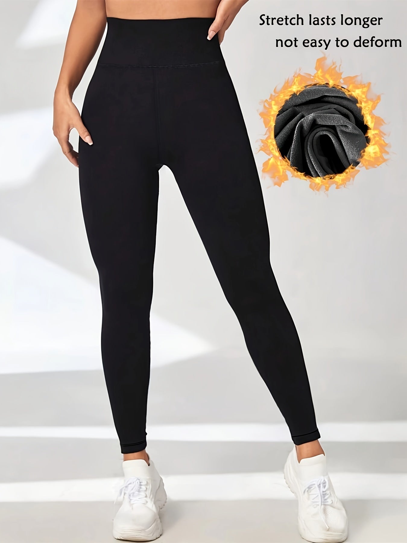 4 Pack Women's Thermal High-Waisted Yoga Pants - Tummy Control Butt Lifting Leggings